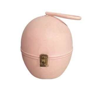 Vintage Pink Wig Case/ Makeup Case OR Adorable purse!
